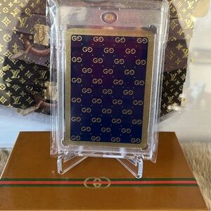 Gucci Blue and Pink Card Holder Duo